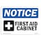 Signmission Safety Sign, OSHA Notice, 12" Height, Aluminum, First Aid Cabinet Sign With Symbol, Landscape OS-NS-A-1218-L-12728 - alternate 1